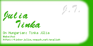 julia tinka business card